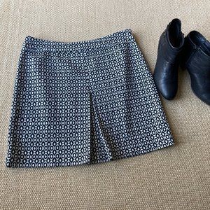 Anthropologie Trulli Geometric Black  White Knit  Mini Skirt 12